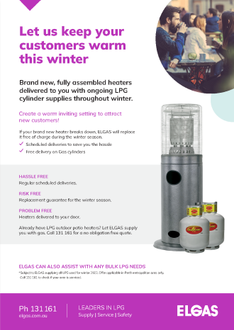 Elgas winter LPG delivery poster designed by MOO Marketing & Design graphic design studio in Melbourne